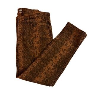ana A New Approach Women's Skinny Jeans Size 12 Snake‎ Print Brown